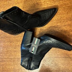 Italian Black Studded Western Boots